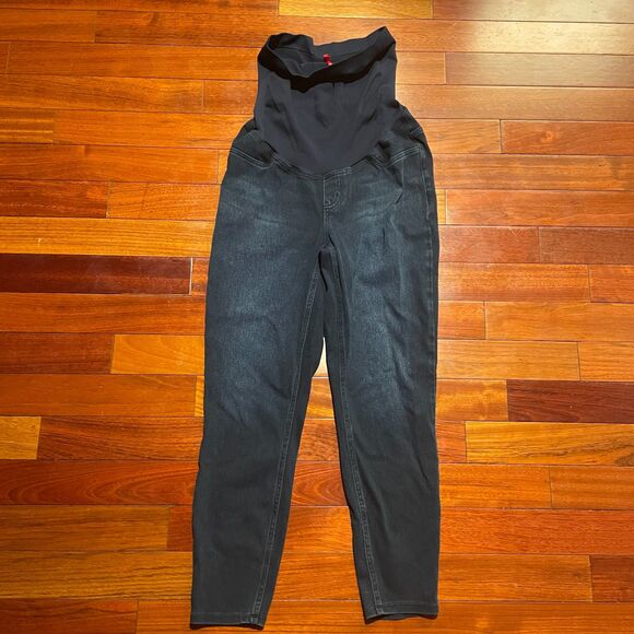 Spanx Maternity Mama Jeans-ish Jeans XL Dark Wash Skinny - Picture 4 of 10